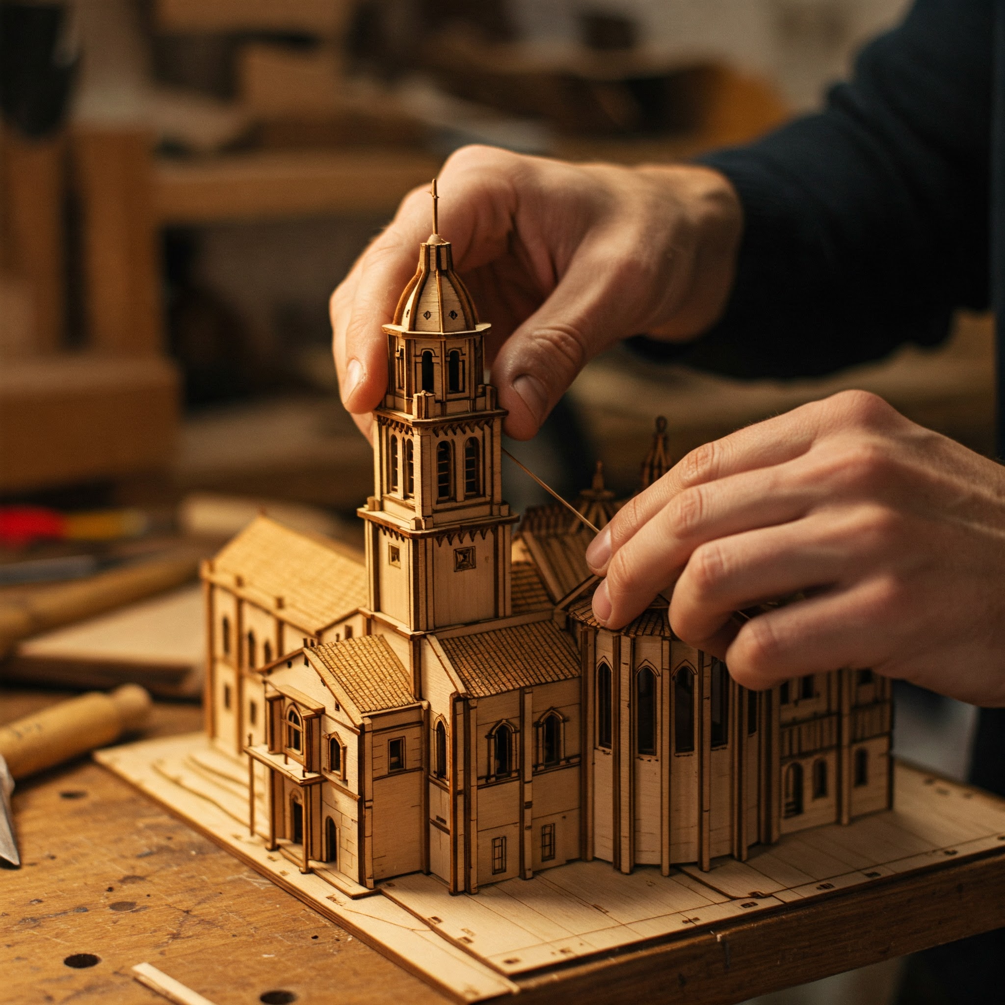 maquetas de madera hechas con laser